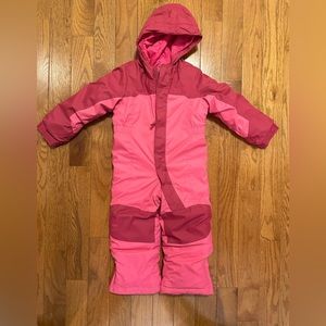 LL Bean kids snowsuit. Only worn 3 times. Grow cuffs have not been cut yet.